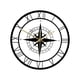 thumbnail image 1 of Reloj de pared con dirección de brújula, reloj de pared silencioso acrílico, relojes decorativos de para , , el, 1 of 9