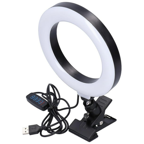 16 cm dimmable LED ring light with clip for video, live broadcast and photography
