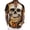 Skulls Beer 2, variant on Hawaiian Shirt Men Skull Flame Print Gothic Button Down Shirts Summer Tops with Pocket Daily Wear