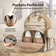 thumbnail image 3 of KeaBabies Mochila para pañales - Mochilas multifuncionales para pañales de viaje, bolsas para cambiar pañales para bebés de maternidad, capacidad compacta de 12 litros, cuero de PU, impermeable, unise, 3 of 5