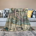 thumbnail image 2 of Retro Italian Map (1706) Plush Super Soft, Soft, Comfortable Blanket High end Warm Blanket Multiple specifications, 2 of 6