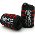 thumbnail image 2 of WOD Nation Wrist Wraps & Straps for Gym & Weightlifting (12 inch) - Essential Weight Lifting Wrist Wraps & Gym Wrist Straps Support for Optimal Powerlifting Performance For Women & Men - Black/Red, 2 of 6