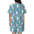 thumbnail image 3 of Bixox Women's Rabbit And Balloon Printed Pajama Set 2 Piece Lounge Set Top and Shorts Soft Pajamas, Shorts with Pockets, 3 of 7