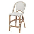thumbnail image 2 of Home Square 25.5" Rattan Bistro Counter Stool in White - Set of 2, 2 of 6