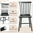 thumbnail image 3 of Homall Wood Windsor Dining Chair Set of 4,Farmhouse Spindle Back Chair for Kitchen & Dining Room, Black, 3 of 7