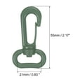 thumbnail image 2 of Plastic Swivel Snap Hook Rotary Lobster Clasp Buckle for Backpack Luggage Webbing Strap, Dark Green, 3 Pack, 2 of 6