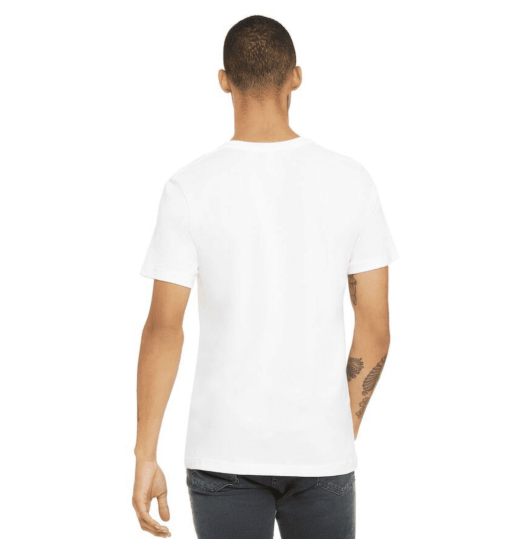 (3 pack) BELLA+CANVAS Adult Unisex Short Sleeve Crew T-Shirt – White Medium Cotton Tee for Crafting, Personalization, Tie Dye & Everyday Wear
