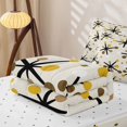 thumbnail image 5 of Castle Fairy Vintage Atomic Star Zipper Queen Comforter Set with Fitted Sheet and 2 Pillowcases,Retro Circular Motif Zipper Bedding Set,Mustard Brown Cream,Reversible, 5 of 5