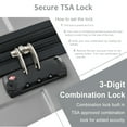 thumbnail image 5 of 3 Piece Luggage Travel Set with Spinner Wheels, 24" and 28" Expandable Suitcase with TSA Approved Lock and 3 Level Telescopic Handle, 5 of 8