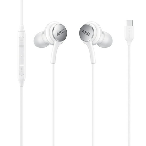 AKG TYPE-C Earphones for Google Pixel 5 Phone - OEM Headphones USB-C Earbuds w Mic Headset White Handsfree Earpieces G6G Compatible With Google Pixel 5
