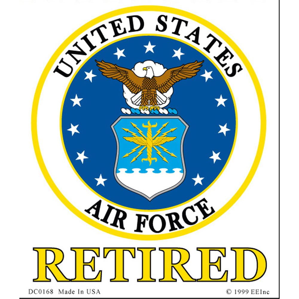 United States Air Force Retired Sticker 31/4"