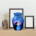 thumbnail image 4 of MUKTIVE Waterfall Keepsake Burial Urns for Human Ashes Adult Man, Mini Aqua Blue Burial Urns for Human Ashes Adult Female, Tiny Wolf Urn, Mini Moon Portable Urn for Travel, 3 Inch, 4 of 7