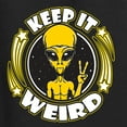 thumbnail image 6 of Wild Bobby Keep It Weird Alien Unisex Hoodie Sweatshirt, 6 of 6