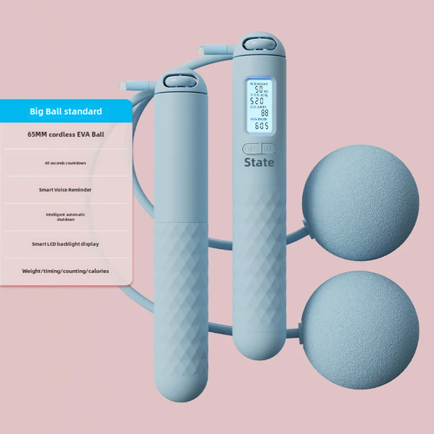 Cuerdas de saltar profesionales para fitness para mujeres, mango suave, sin necesidad de soportar peso, herramienta de entrenamiento para gimnasios de interior, equipo de ejercicio para perder grasa