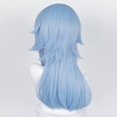 thumbnail image 3 of Light Blue Ayato Kamisato Cosplay Wig for Genshin Impact Long Fluffy Anime Wig for Halloween Party with Wig Cap, 3 of 4
