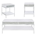 thumbnail image 1 of Pemberly Row Contemporary White Wood and Chrome 3-Piece Occasional Set, 1 of 6
