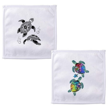 

WIRESTER 2 Pack Living Fashions Kitchen Towels for Washing Dishes Dish Rags for Bath Kitchen Hand Towel Drying Dishes Kitchen Wash Clothes and Dish Towels Size 12 inches - Sea Turtles