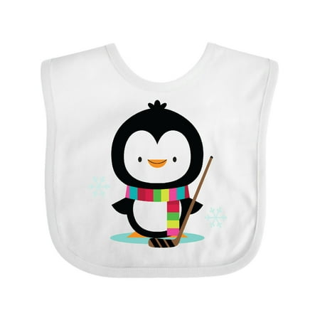 

Inktastic Hockey Christmas Penguin Gift Baby Boy or Baby Girl Bib