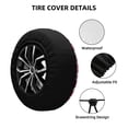 thumbnail image 2 of Naloa Tulips Flowers PVC Leather Spare Tire Wheel Cover for Car Truck SUV Camper Trailer Universal Fit many size15 inch, 2 of 6