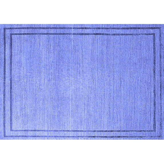 Ahgly Company Indoor Rectangle Oriental Blue Industrial Area Rugs, 7' x 10'