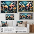 thumbnail image 4 of Designart "Fishing curious Waters II" Animals Floater Framed Wall Art Living Room, 4 of 7