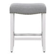 thumbnail image 3 of Home Square 24" Saddle Seat Counter Stool in Gray - Set of 2, 3 of 5