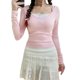 thumbnail image 3 of Top ajustado Nikou para mujer con hombros descubiertos, 3 of 6