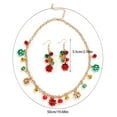 thumbnail image 5 of DIYOO Festive Christmas Jewelry Set for Ladies - Bell Necklace Earrings, Red and Green Beaded Holiday Accessories, 5 of 7