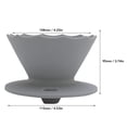 thumbnail image 4 of Yajisi Pour Over Coffee Dripper Food Grade Silicone Collapsible Portable Hand Brewed Coffee Filter for Travel Camping Home Use Gray (7.09 inches / 18 cm), 4 of 4