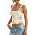 thumbnail image 2 of Women'S Square Neck Sleeveless Tank Tops Basic Tight T Shirts, 2 of 9