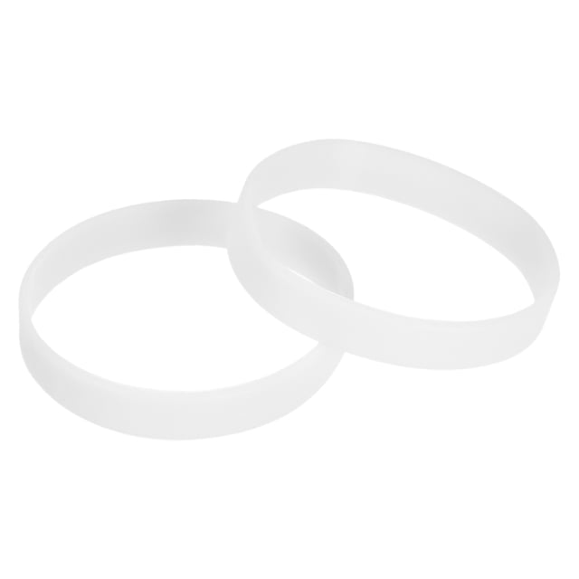 Unique Bargains Silicone Luminous Wristbands 8 Inch Circumference, White 12 Pack