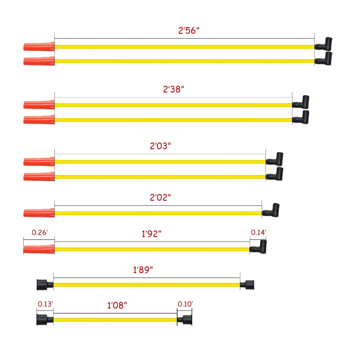 Distributor & Spark Plug Wire Fit for SBF Ford Small Block Free Pigtail Battery Wiring Harness