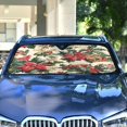thumbnail image 4 of Yayeee Car Windshield Sun Shade Universal Fit Front Visor Protector, Red Christmas Poinsettia, 4 of 8