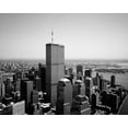 thumbnail image 2 of Highsmith, Carol 18x15 Black Ornate Wood Framed with Double Matting Museum Art Print Titled - New York City with World Trade Center, 2 of 4
