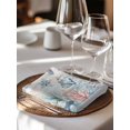 thumbnail image 6 of Ocean Turtle Cloth Napkins Set of 4 Reusable Dinner Napkins, Coral Vintage Blue Shell Coastal Conch Cocktail Napkin Washable Table Napkins for Wedding/Holiday Party/Baby Shower 20"x20", 6 of 7
