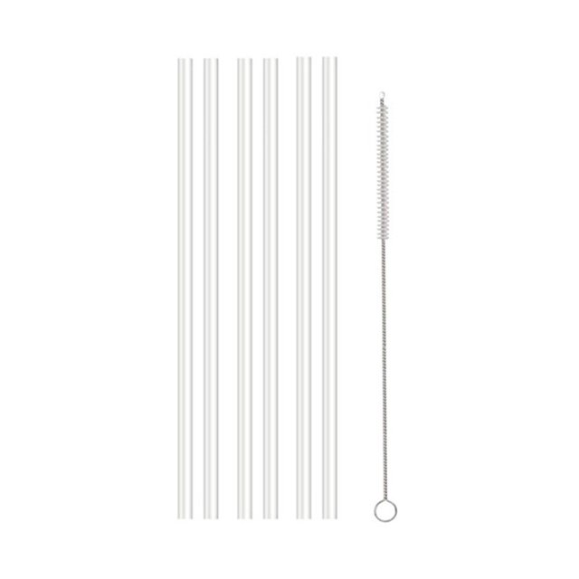 Pajita transparente de repuesto para vasos de acero inoxidable de la serie Hydro Flask (6 pajitas)
