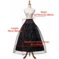 thumbnail image 4 of CYYPLAS 3 Hoops 1 Layer Crinoline Black Women's Wedding Petticoat Skirt Full A-line Underskirt For Bridal 1PC, 4 of 5