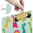 thumbnail image 4 of FMSHPON Funny Dinos Pattern Clipboard Hardboard Wood Nursing Clip Board and Pull for Standard A4 Letter 13x9 inches, 4 of 6
