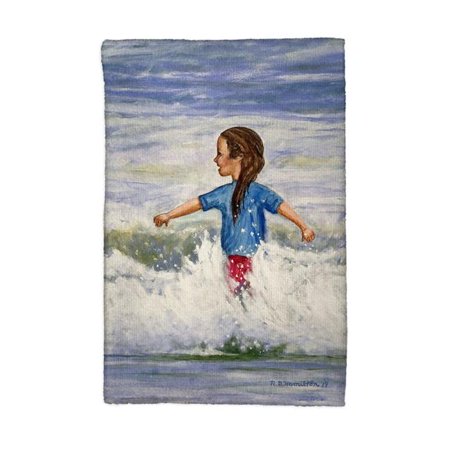 

16 x 25 in. Girl in Surf Kitchen Towel