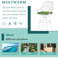 thumbnail image 7 of MEETWARM 2 Piece Outdoor Patio Swivel Bar Stools, All-Weather Cast Aluminum Bar Height Bistro Chairs, Outdoor Furniture Bar Dining Chair Set with Cushions for Garden Deck Backyard, White, 7 of 7