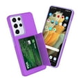 thumbnail image 7 of Galaxy S21 Plus Wallet Phone Case, Takfox Galaxy S21+ Case Shockproof Hybrid Hard PC & TPU Armor Ultra Protective Case with 3 Cards ID Holder Slots Storage Cover for Samsung Galaxy S21 Plus, Purple, 7 of 7