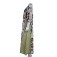 thumbnail image 4 of KOMOO Women's Oversized Linen Dress Retro Floral Patchwork Dress Half Sleeve Swing Long Dress, 4 of 7