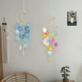 thumbnail image 7 of Household Wind Chimes, Ongmies Seashell Wind Chimes Outdoor Small Wind Chimes Unique Handmade Natural Seashell Wind Chimes for Outside, Wind Chimes, 1X Moon Shell Wind Chime, 7 of 7