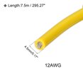 thumbnail image 2 of Silicone Wire 12AWG 12 Gauge Flexible Tinned Copper Standard High-Temperature Hookup Wire Yellow 7.5m/25ft, 2 of 6