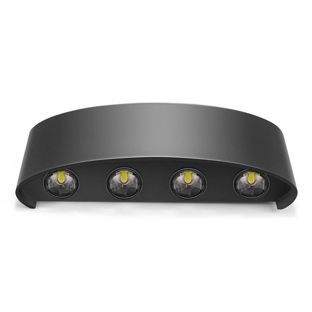Wosthever 8W 8-LED COB Luz de doble cabezal Arriba y abajo Montado en la pared Luz nocturna Lámpara de pared de seguridad Blanco frío Decoración Iluminación y accesorios Numero 3 Wosthever HA025700-03