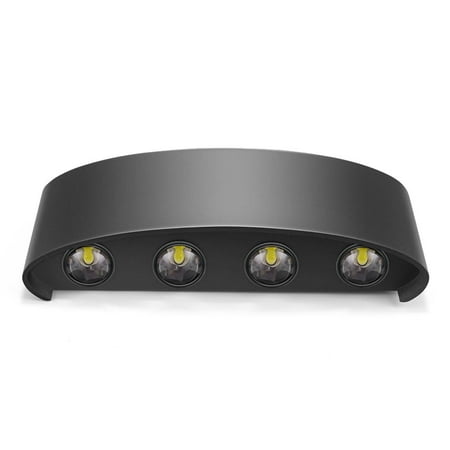 

8W 8-LED COB Dual-head Light UP and Down Wall Mounted Night Light Security Wall Lamp Cool White Indoor Decoration for Home Bar Cafe 85-265V