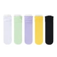 thumbnail image 4 of LckLvx 5 Pairs Socks for Boys Girls Stretchy Ruffle Ankle Socks Daily Casual Wear 6-14 Years, 4 of 6