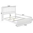 thumbnail image 4 of Mission Queen Wood Foundation Bed with Matching Footboard in White, 4 of 10