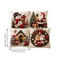 thumbnail image 3 of Christmas Throw Pillow Covers 18x18 Inch Set of 4 for Winter Holiday Sofa Couch Decoration, A, 3 of 5
