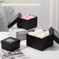 thumbnail image 3 of Square Gift Boxes with Lids for Presents Small Black Gift Boxes with Clear Window Nesting Boxes Set of 4 Flower Box for Arrangements, Mother's Day, 3 of 5